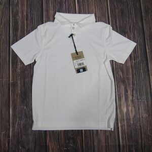 Chubbies NEW NWT Youth Small White Performance Polo Shirt Athletic Golf Sport